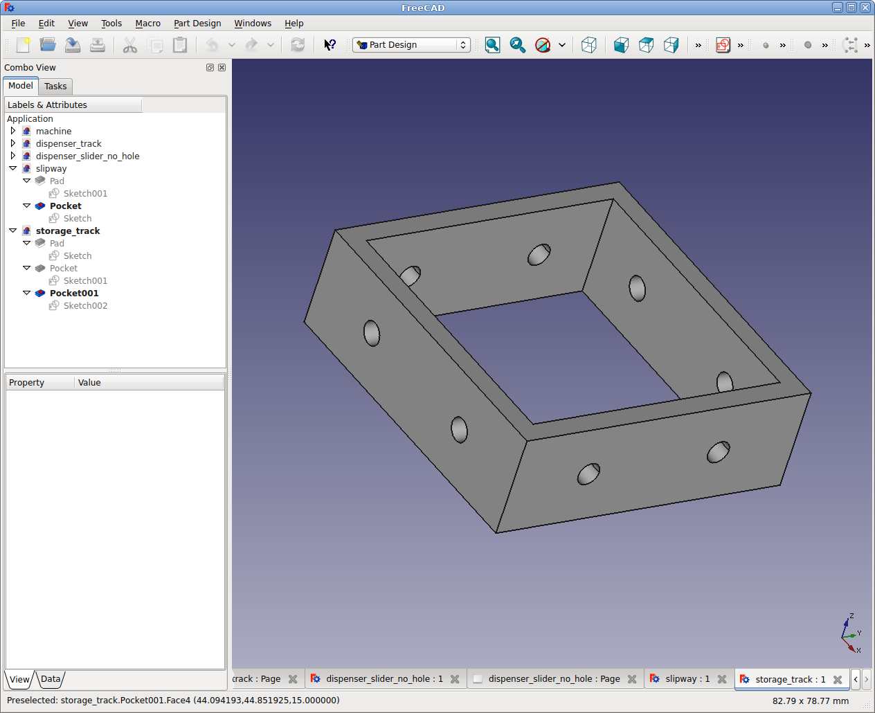 Csokoládé
adagoló automata alkatrész a tervezőprogramban (FreeCAD)
3.
